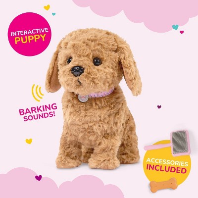 Детские мягкие игрушки Our Generation Playful Paws Goldendoodle Puppy Walking & Barking Electronic Interactive Pet Dog Plush: Plastic Polyester Toy — фото 3
