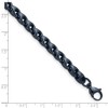 Black Bow Jewelry 6mm Dark Grey/Blue Plated Stainless Steel Chain Link Bracelet, 8.5 In - 4 of 4