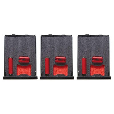 FastCap Kaizen Tool Chest Toolbox Drawer Organizer Customizable 57mm 1/8 Inch Layered Sandwich Foam Sheet, Black/Red (3 Pack)