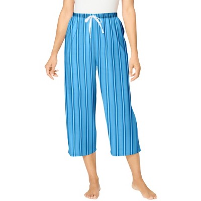 Dreams & Co. Plus Size Woven Sleep Capri Pant