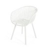 Set of 2 Plastic Outdoor Dining Chairs with Perforated Backs,Weather-Resistant Seating for Balcony or Garden-Cuddlewood - 3 of 4