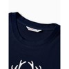 Christmas Reindeer Print Glow in the Dark Family Matching Pajamas Sets with Christmas Socks Deep Blue - 4 of 4