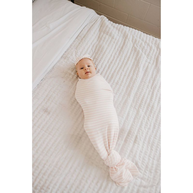 Copper Pearl Bloom Knit Swaddle Blanket, 2 of 7