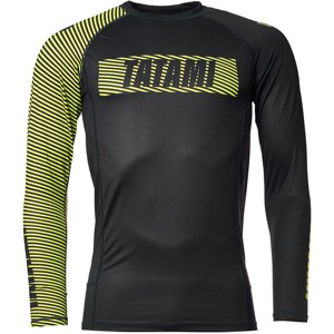 Tatami Fightwear Essential 3.0 Long Sleeve Rashguard - Black/Yellow - 1 of 4