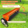 Tow Behind Aerator, 40 Inch Plug Aerator with Universal Hitch, Durable Lawn Aerator Soil Penetrator Tractor with Transport Wheels - 4 of 4