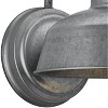 John Timberland Urban Barn Rustic Wall Light Sconce Galvanized Steel Hardwire 10" Fixture Curving Downlight for Hallway Kitchen - 3 of 4