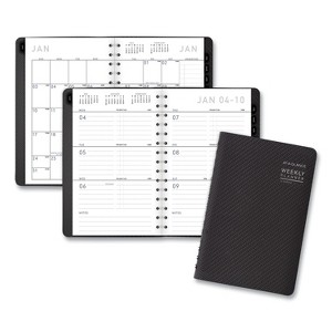 Contemporary Weekly/Monthly Planner, Open-Block Format, 8.5 x 5.5, Graphite Cover, 12-Month (Jan to Dec): 2026 - 1 of 4