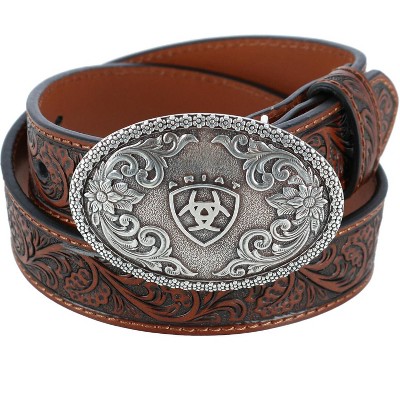 Ariat Boy's Tooled Western Belt with Removable Buckle - image 4