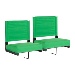 Emma and Oliver Set of 2 500 lb. Rated Lightweight Stadium Chair with Ultra-Padded Seat - 1 of 3