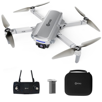 CONTIXO F28 Foldable 2K FHD Drone with GPS Control and Selfie Mode, Follow  Me, Way Point, and Orbit Mode and Carrying Case F28 - The Home Depot