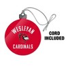Wesleyan University Cardinals Logo Acrylic Christmas Tree Holiday Ornament - 3 of 4