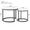 ALEXOUN Nesting Coffee Table Set of 2 - Easy to Use Round End Tables with Sturdy Metal Frame for Living Room, Bedroom & Apartment - 4 of 4