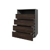 ORRD Tokio 4 Drawer Dresser with Open Shelf, Stained Walnut - 4 of 4