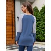 Women’s V Neck Henley Shirts Long Sleeve Waffle Tunic Tops Pullover Sweatshirts with Buttons - 4 of 4