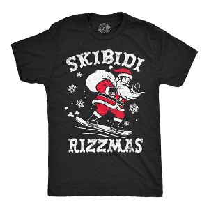 Mens Funny T Shirts Skibidi Rizzmas Sarcastic Christmas Graphic Novelty Tee For Men - Crazy Dog Men's T Shirt Gift For Christmas - 1 of 4