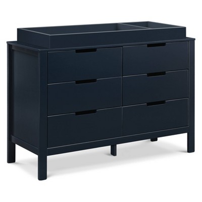 Navy Double Nursery Dresser with Six Drawers