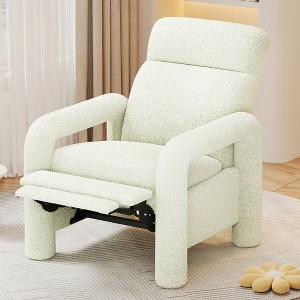Lyngins Modern Upholstered Recliner Chair with Push Back & Footrest,Single Sofa Accent Chair for Living Room,Bedroom - 1 of 4