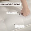 Sapphtopaz Ottoman with Rolled Arms Button Tufted Ottoman Bench Bedroom Entryway Bench Furniture for Bedroom, Entryway - 4 of 4