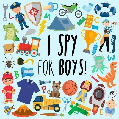 I Spy - For Boys! - Large Print by  Webber Books (Paperback)