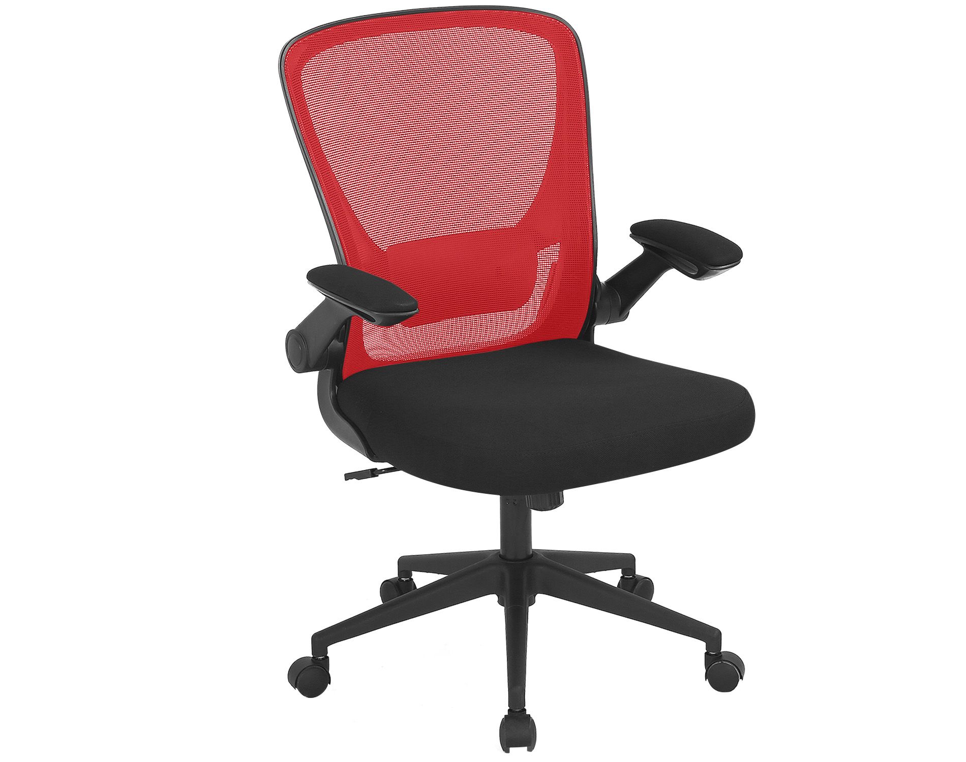 FDW Office Chair Home Chair Desk Computer Chair with Adjustable Lumbar Support Swivel Base & Armrests for Maximum Comfort and Productivity, Red