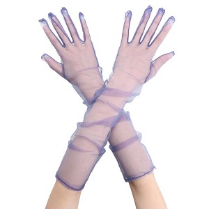 INSPIRE CHIC Women's Tulle Full Finger Mesh Opera Gloves - 1 of 4