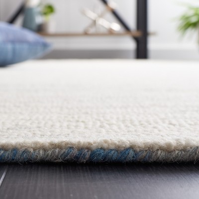 SAFAVIEH Abstract Greg Striped Runner Rug, Ivory/Dark Blue, 2'3" x 8'