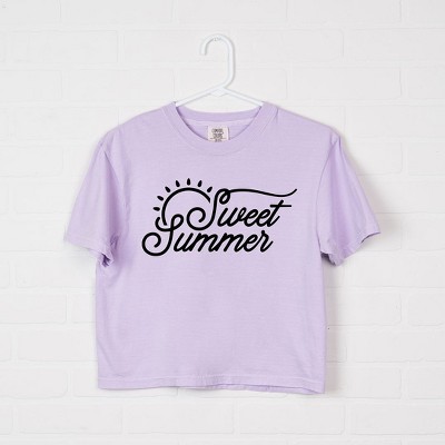 Simply Sage Market Women's Sweet Summer Short Sleeve Relaxed Fit Cropped Tee