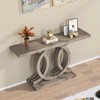 Lirago,Farmhouse Console Table / Geometric Base & Thick Top - Hallway, Living Room & Entryway Accent Table - 4 of 4