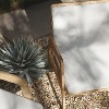 LuxenHome Outdoor Acacia Wood Armchairs with Cushions, Set of 2 - 3 of 4