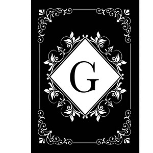 Briarwood Lane Everyday Double Sided Garden Flag 12x18 For Outdoor Black and White Monogram G Garden Flag Flags For Outside - 1 of 4