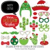 Big Dot of Happiness Merry Cactus - Christmas Cactus Party Photo Booth Props Kit - 20 Count - 2 of 4
