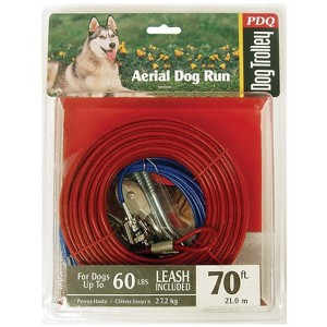 PDQ Red Tie-Out Vinyl Coated Cable Dog Tie Out Large - 1 of 1