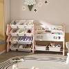 Yinvani Kids Toy Storage Organizer with 2 Tier Bookshelf, for Playroom - 3 of 4