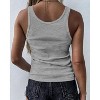 Imily Bela Women's  Chic Everyday Tank Soft Ribbed Fabric and Sexy V Neckline Design - 2 of 4