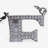 Anna-Kaci Silver Tone Initial Letter Pendant Necklace with Crystal Rhinestone Accents - 3 of 4