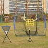 Soozier 7.5'x7' Baseball Practice Net Set w/ Catcher Net, Tee Stand, 12 Baseballs for Pitching, Fielding, Practice Hitting, Batting, Backstop, Blue - image 2 of 4