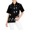 LA LEELA Women's Summer Casual Hawaiian Blouse Shirt Solid Blouses Short Sleeve Button Up Dress Tops Tee Shirts Tank Top Women - 2 of 4