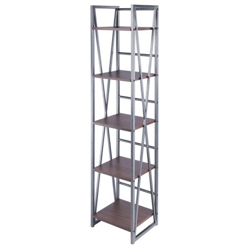 55 4 Section Narrow Bookshelf Espresso - Winsome