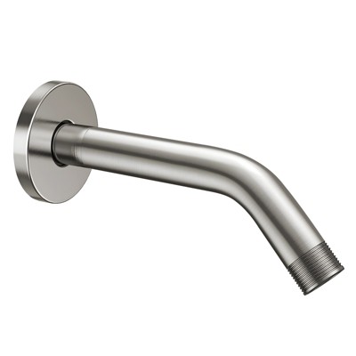 Cobbe Brushed Nickel Shower Arm with Flange and Teflon Tape, 8-Inches Wall Mounted 304 Stainless Steel Shower Pipe Arm for Fixed Shower Head