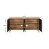 NicBex 62.99" Modern 4-Door Sideboard,Kitchen Storage Cabinets with Carved Flower Design and Metal Handle for Kitchen and Dining Room,Brown - 3 of 4