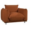 CAVINAS Single Sofa Accent Chair Fabric Cotton Linen Chair Modern Upholstered 1-seater Sofa Couch for Apartment and the Living Room - 4 of 4
