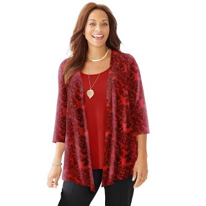 Catherines Cardigan And Tank One Piece Top - 1 of 4