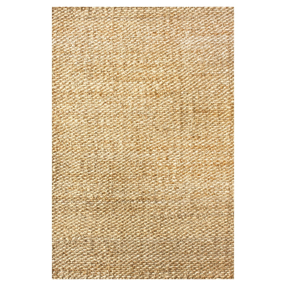 2'x3' Hand Woven Hailey Jute Accent Rug Natural - nuLOOM