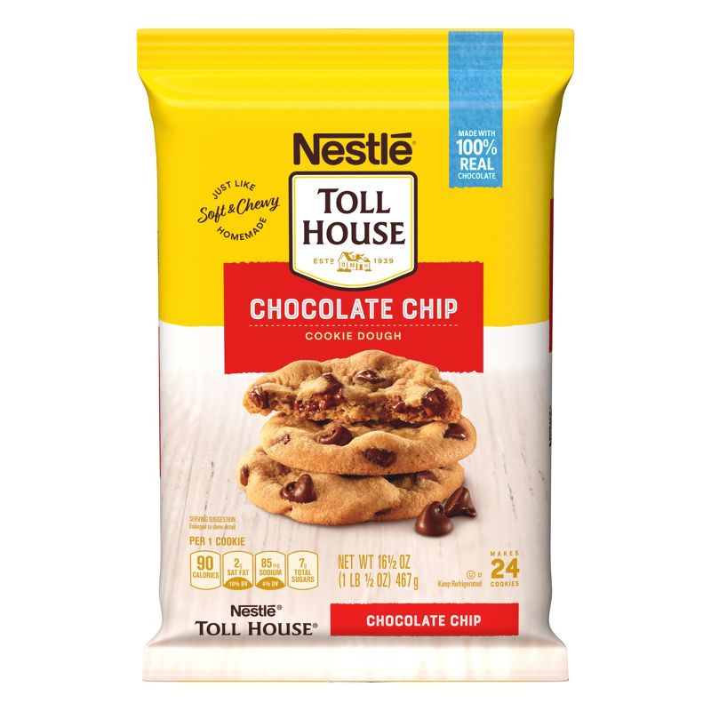 Nestle Toll House Chocolate Chip Cookie Dough - 16.5oz, 2 of 12