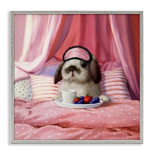 Stupell Industries Bunny with Breakfast In Bed, 17" x 17" - 1 of 4