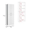 LunaLulinlk Kitchen Storage Cabinet, Freestanding Cupboard - 4 of 4