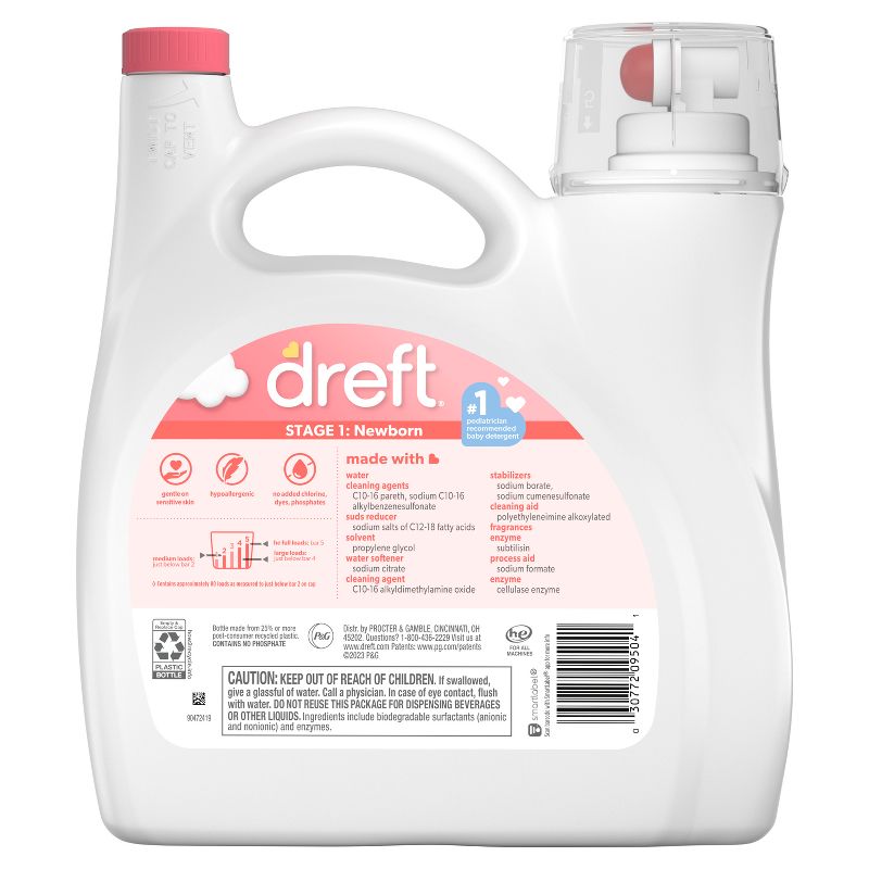Dreft Stage 1: Newborn Liquid Laundry Detergent, 4 of 14