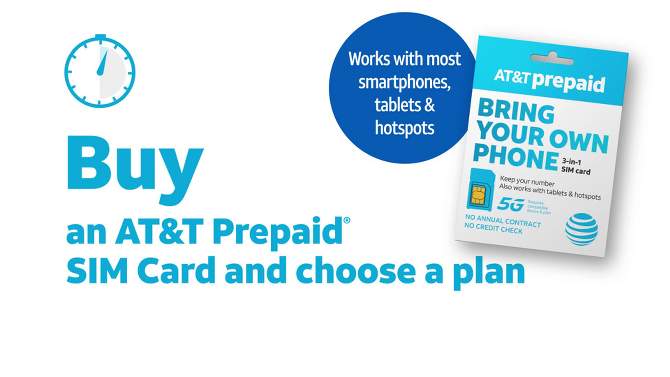 AT&#38;T Prepaid SIM Card Kit (Nano) - Blue, 2 of 7, play video