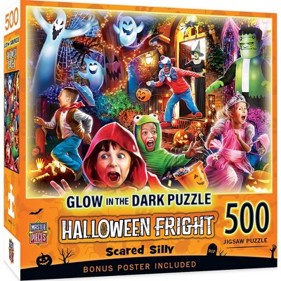 Masterpieces 500 Piece Glow In The Dark Halloween Puzzle - Scared Silly ...