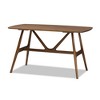 5pc Wyatt Midcentury Modern Dining Set with Solid Rubberwood & Polyester Seats - Baxton Studio - 4 of 4